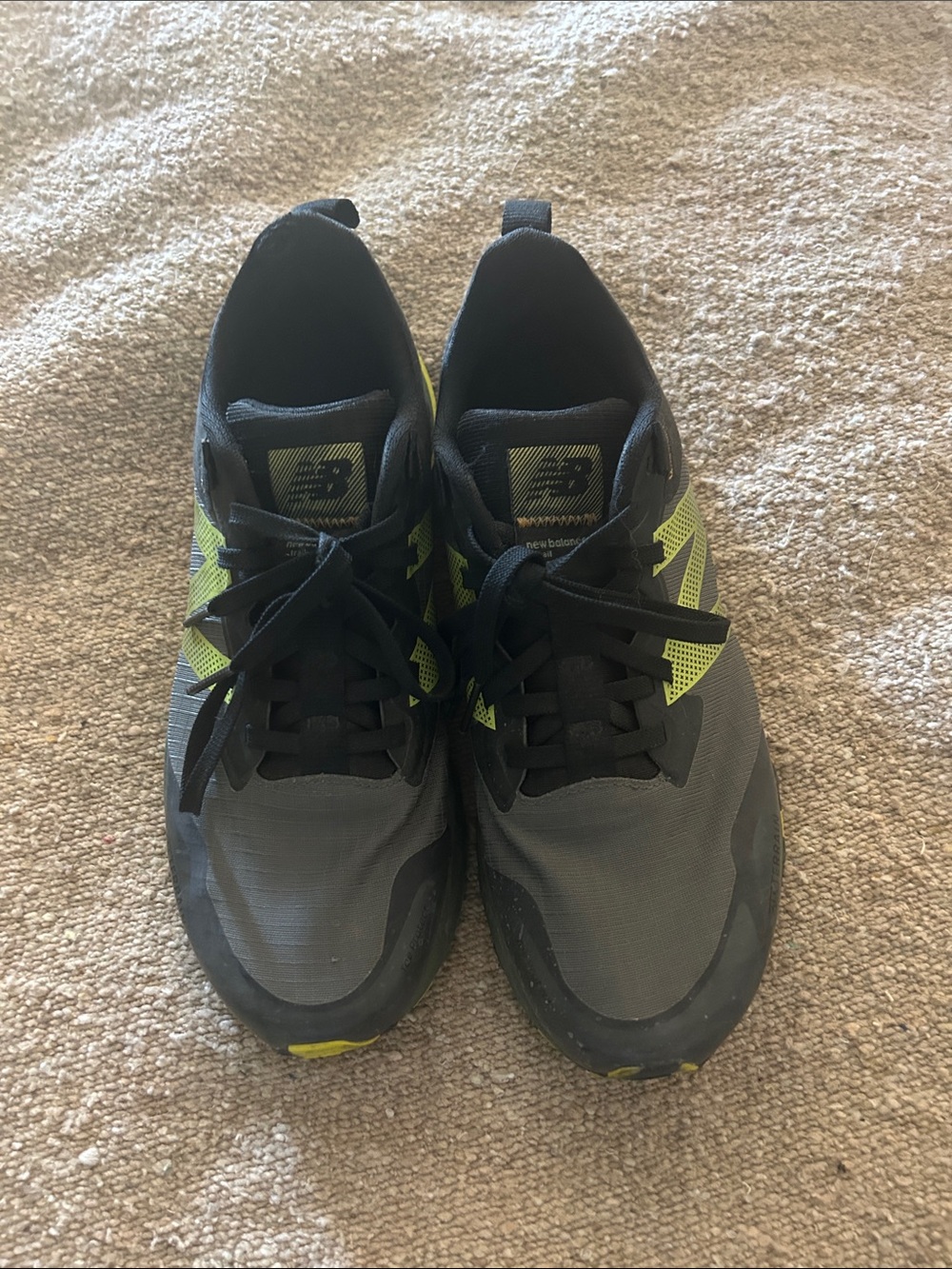 New Balance Men’s Gray and Neon Yellow Sneakers